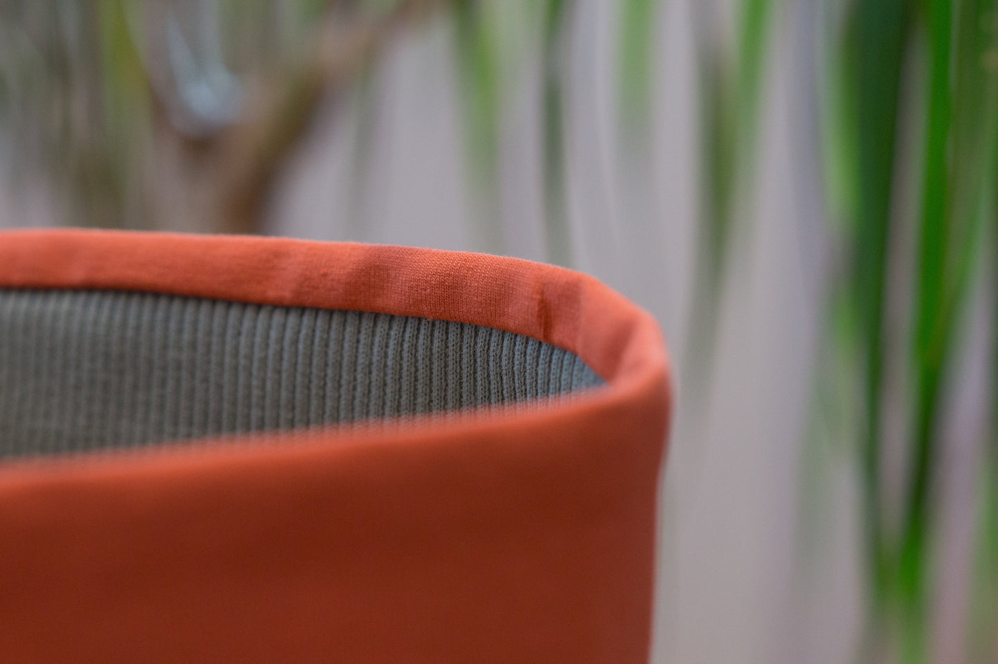 Stirnband orange Ocker uni Damen Feinripp