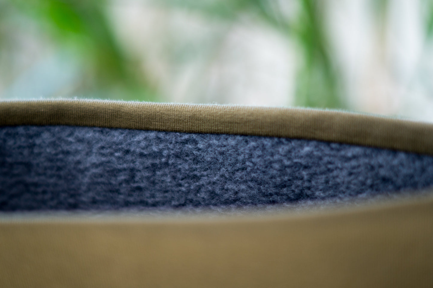 Stirnband grün uni Damen innen Fleece