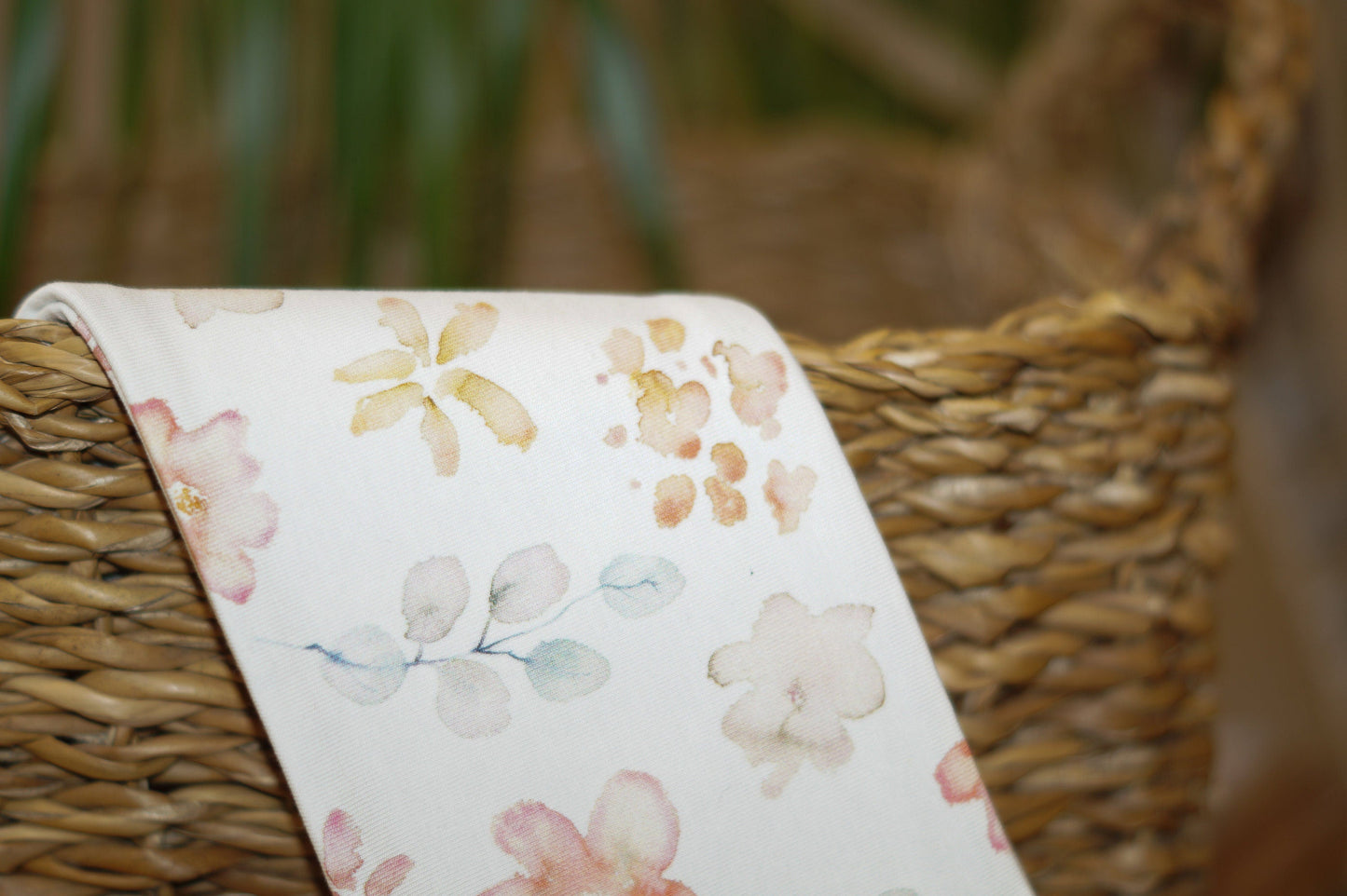 Stirnband Blüten Weiß bunt Kinder Jersey