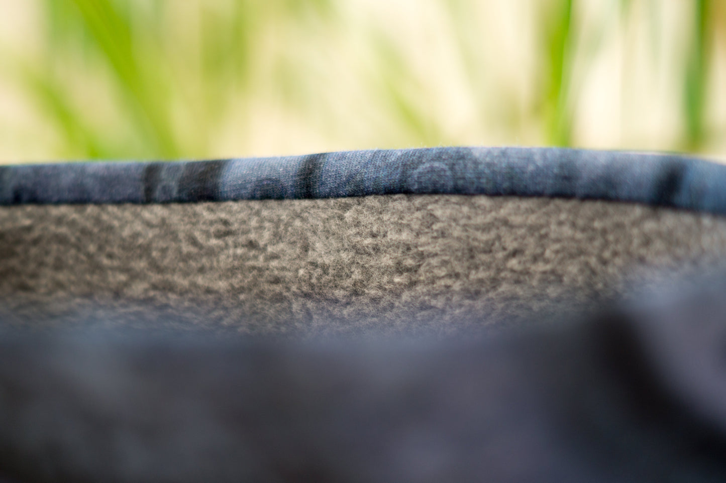 Stirnband Kreise Mandala blau Damen innen Fleece