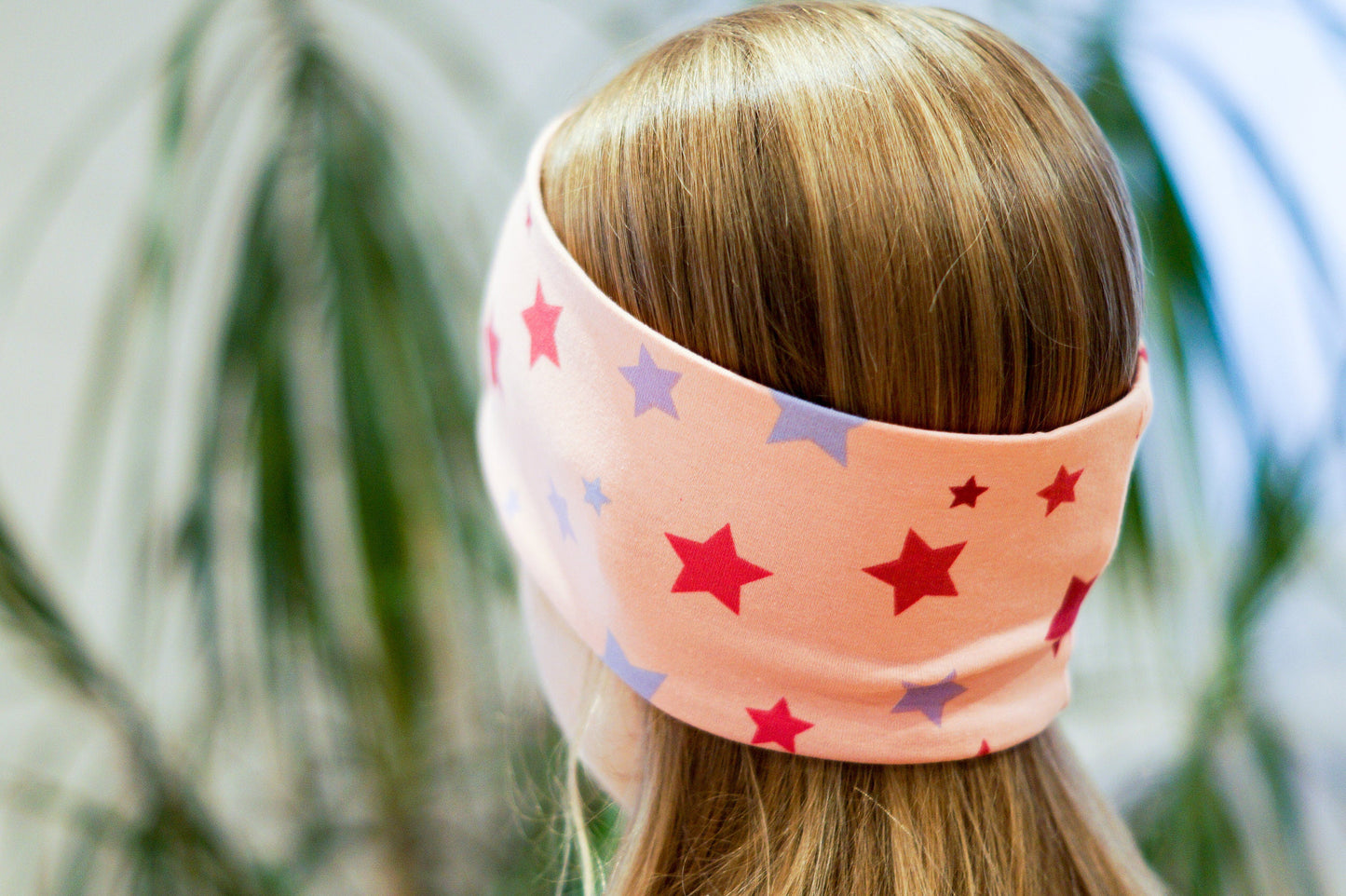Stirnband Stern pink rosa lila Kinder Jersey