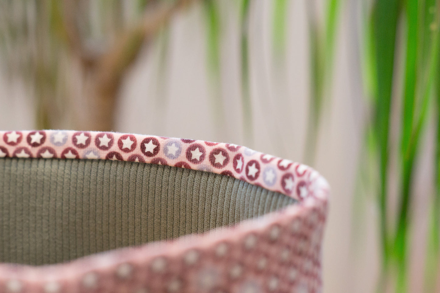 Stirnband Sterne lila Kinder Feinripp