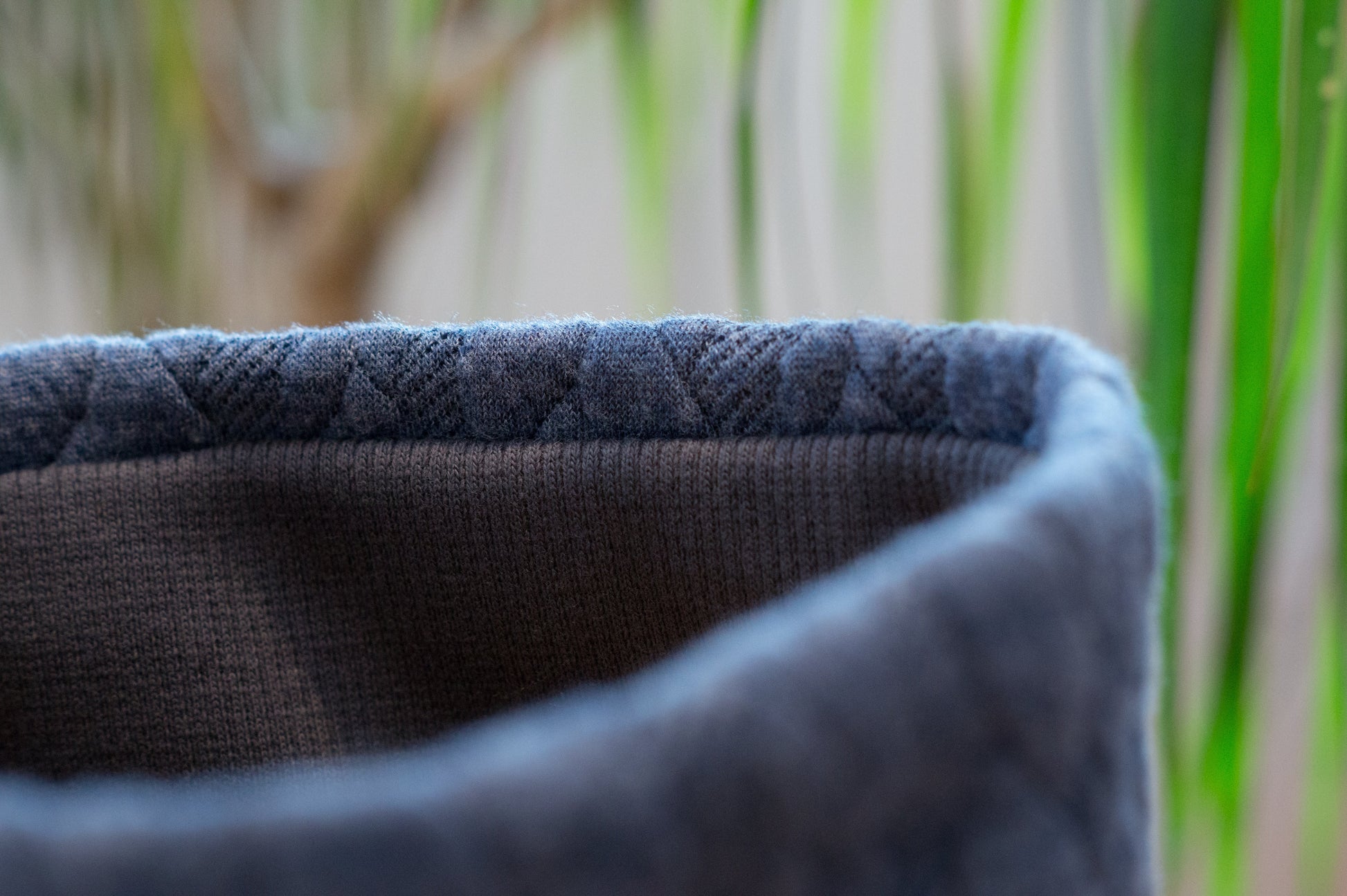 Stirnband Zopf blau Damen Feinripp