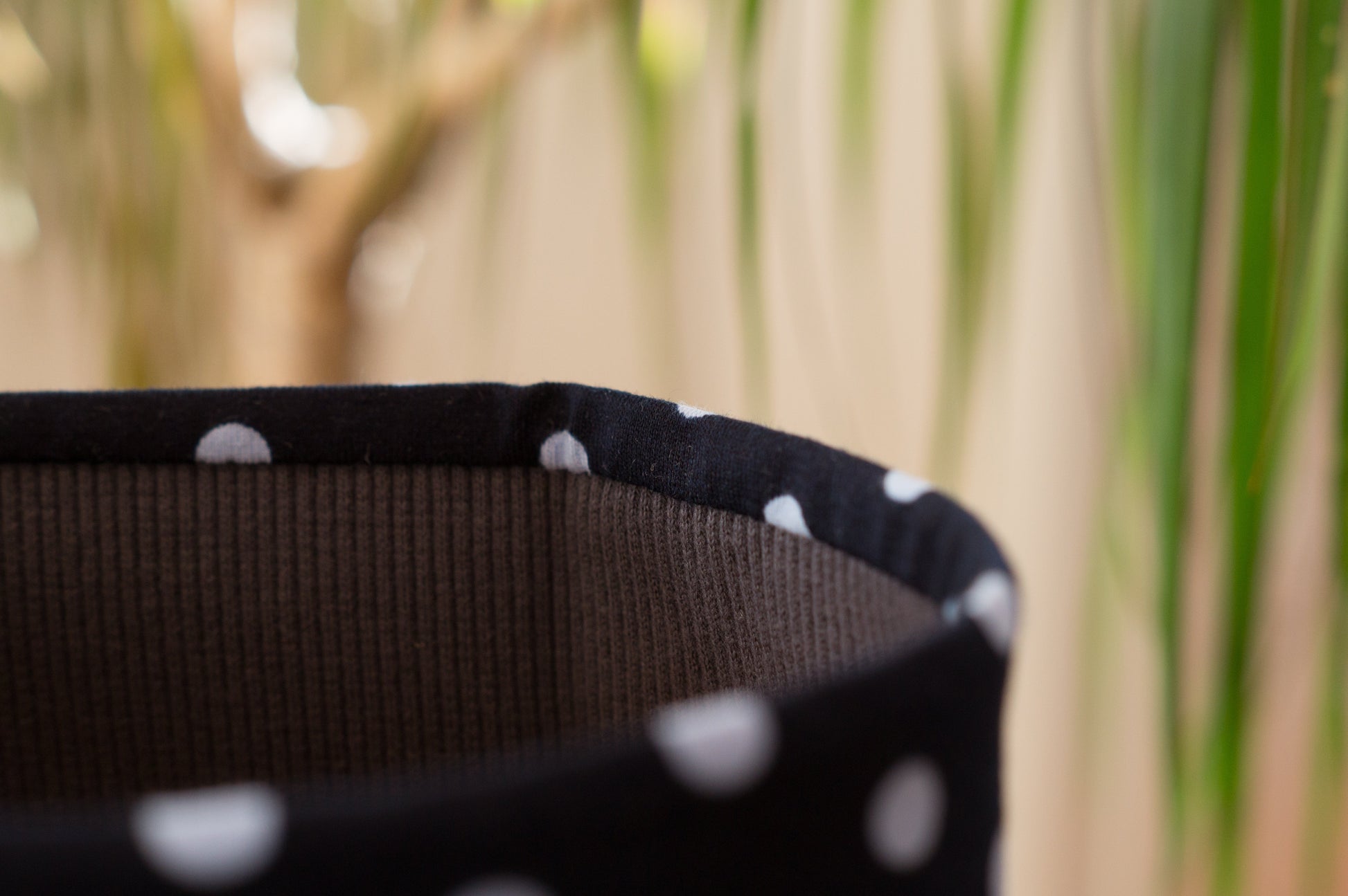 Stirnband Punkte schwarz blau Kinder Feinripp