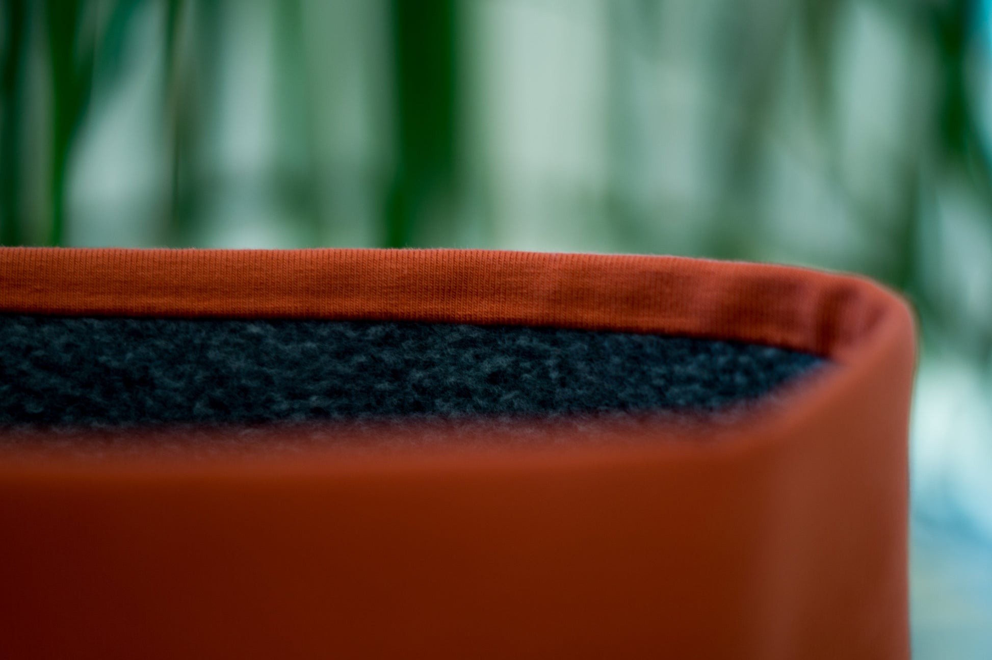 Stirnband Orange Ocker uni Damen innen Fleece