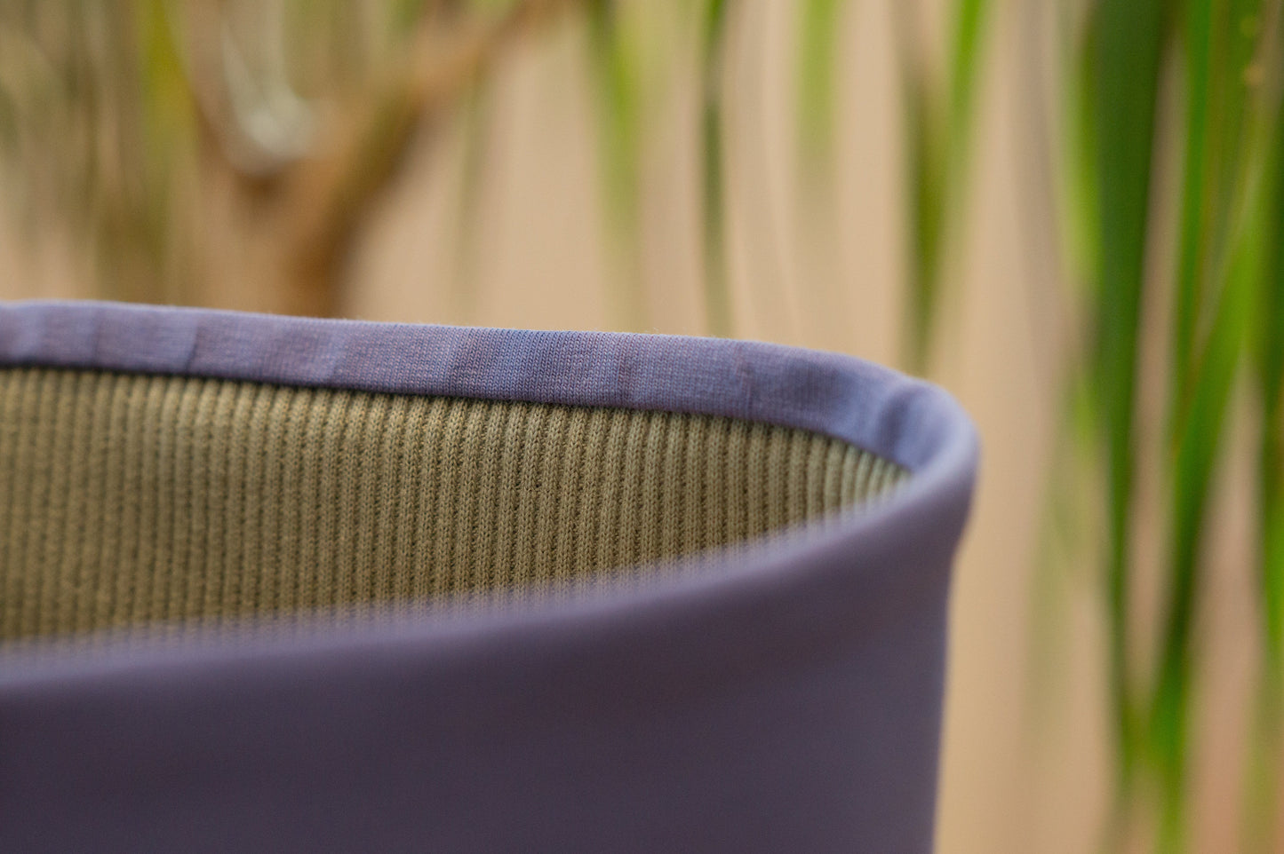 Stirnband blau uni Damen Feinripp