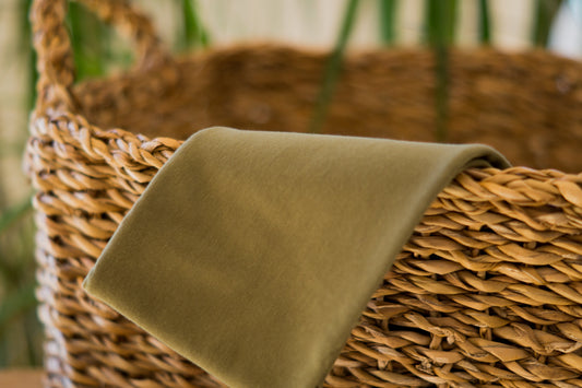 Stirnband grün uni Damen innen Fleece