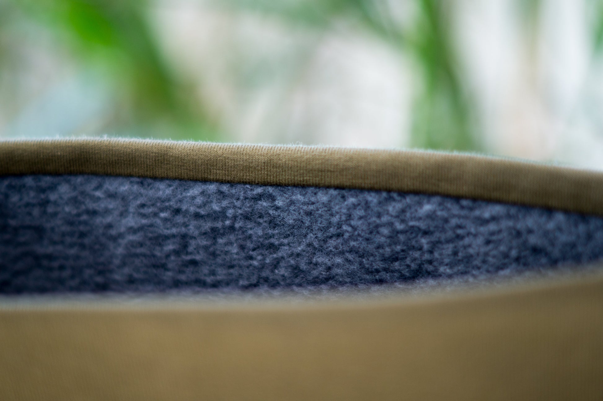 Stirnband grün uni Damen innen Fleece