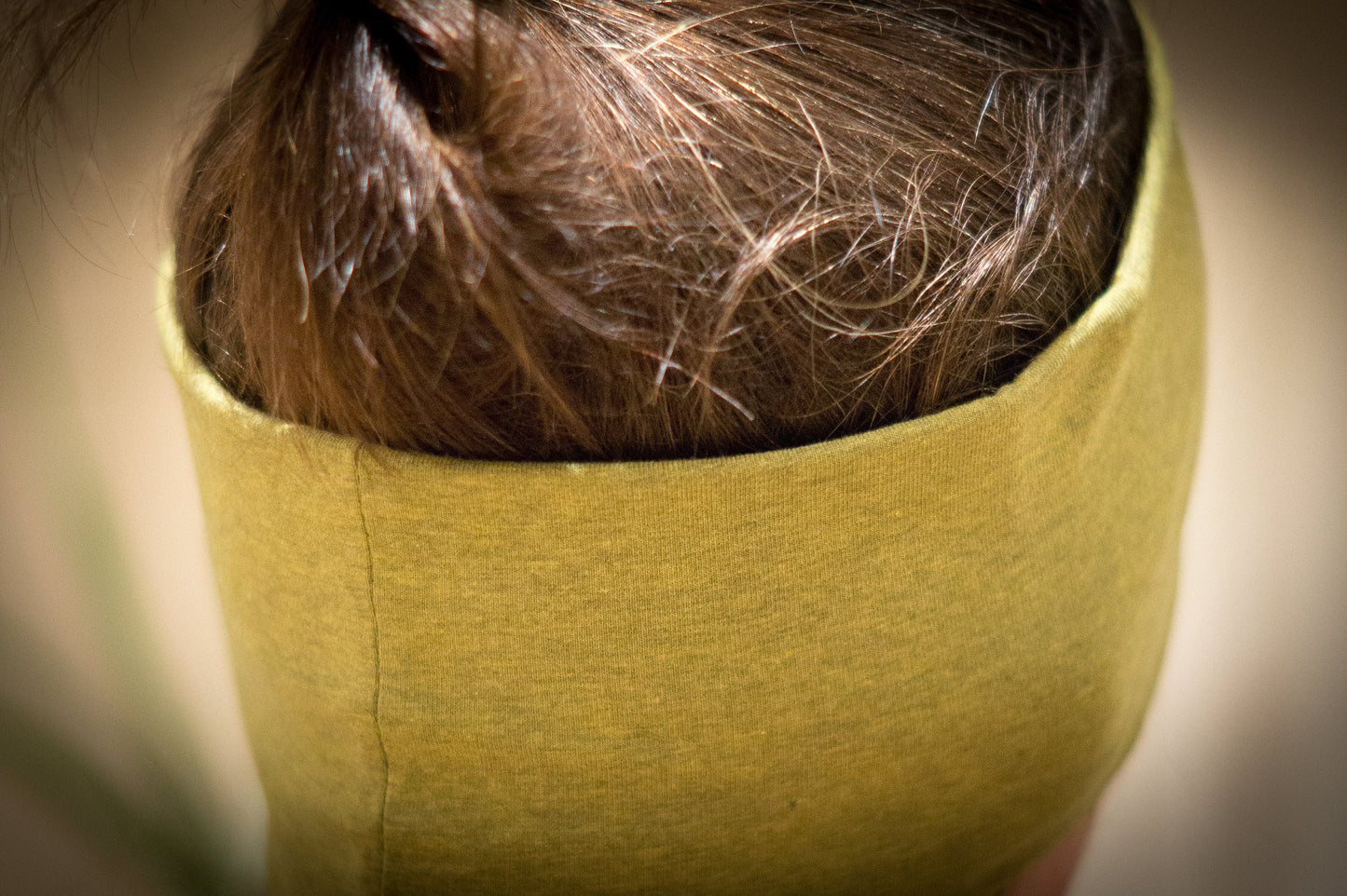 Stirnband grün meliert Damen innen Fleece