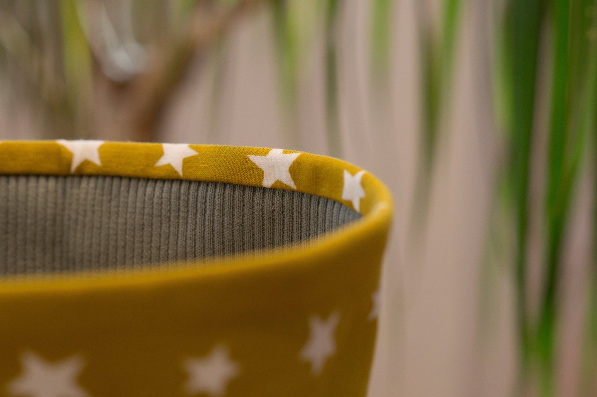 Stirnband Ocker Sterne Damen Feinripp