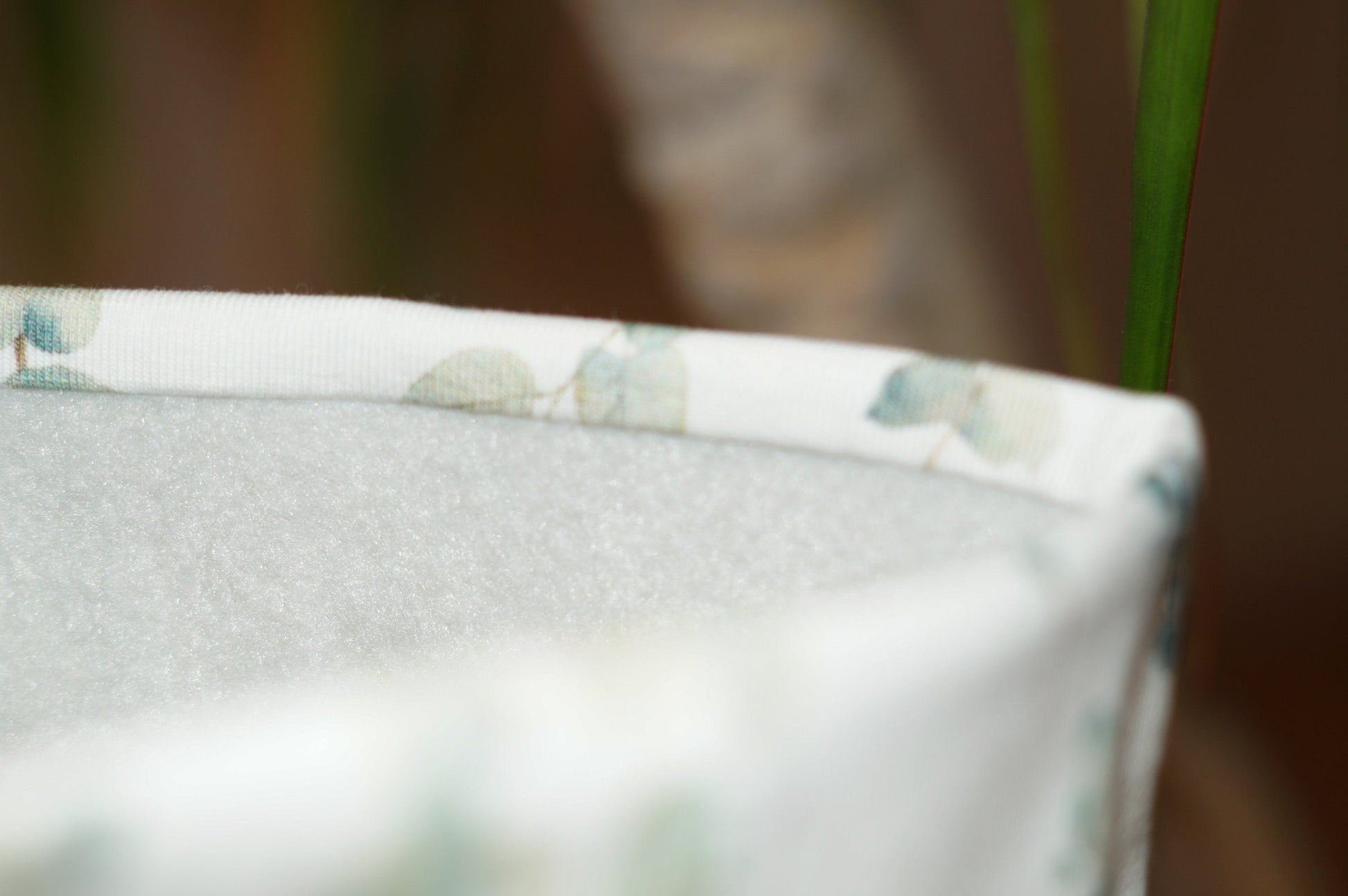 Stirnband Eukalyptus grün Weiß Damen innen Fleece