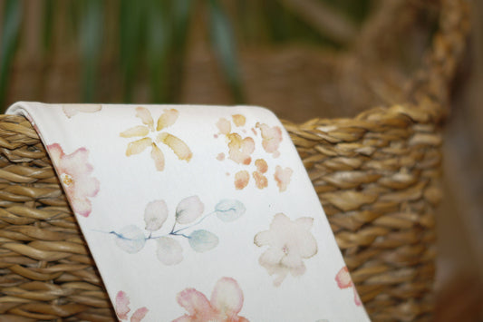 Stirnband Blüten Weiß bunt Damen Jersey