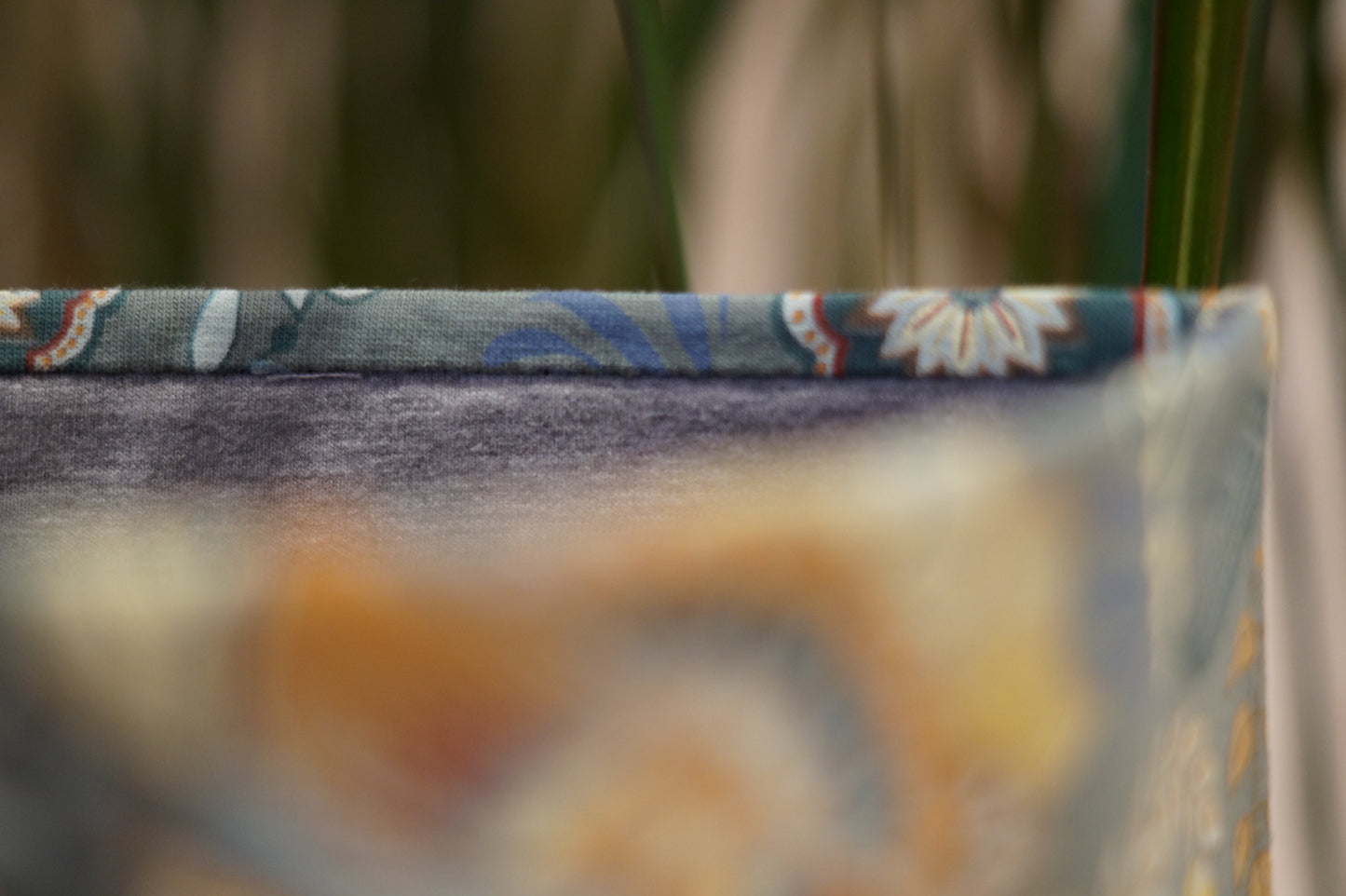 Stirnband grün orientalisch Blumen Damen Jersey
