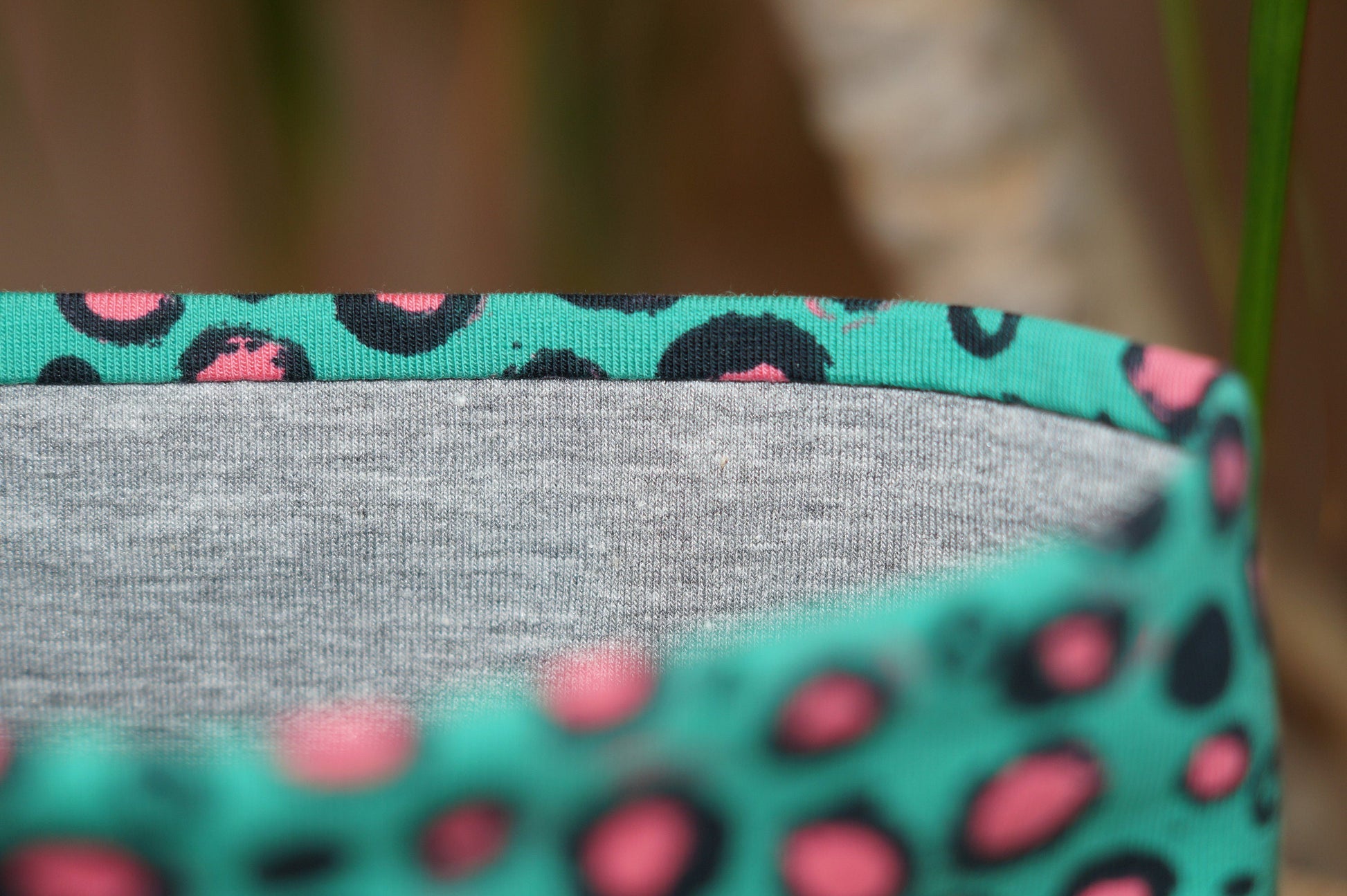 Stirnband Leo grün pink Damen Jersey