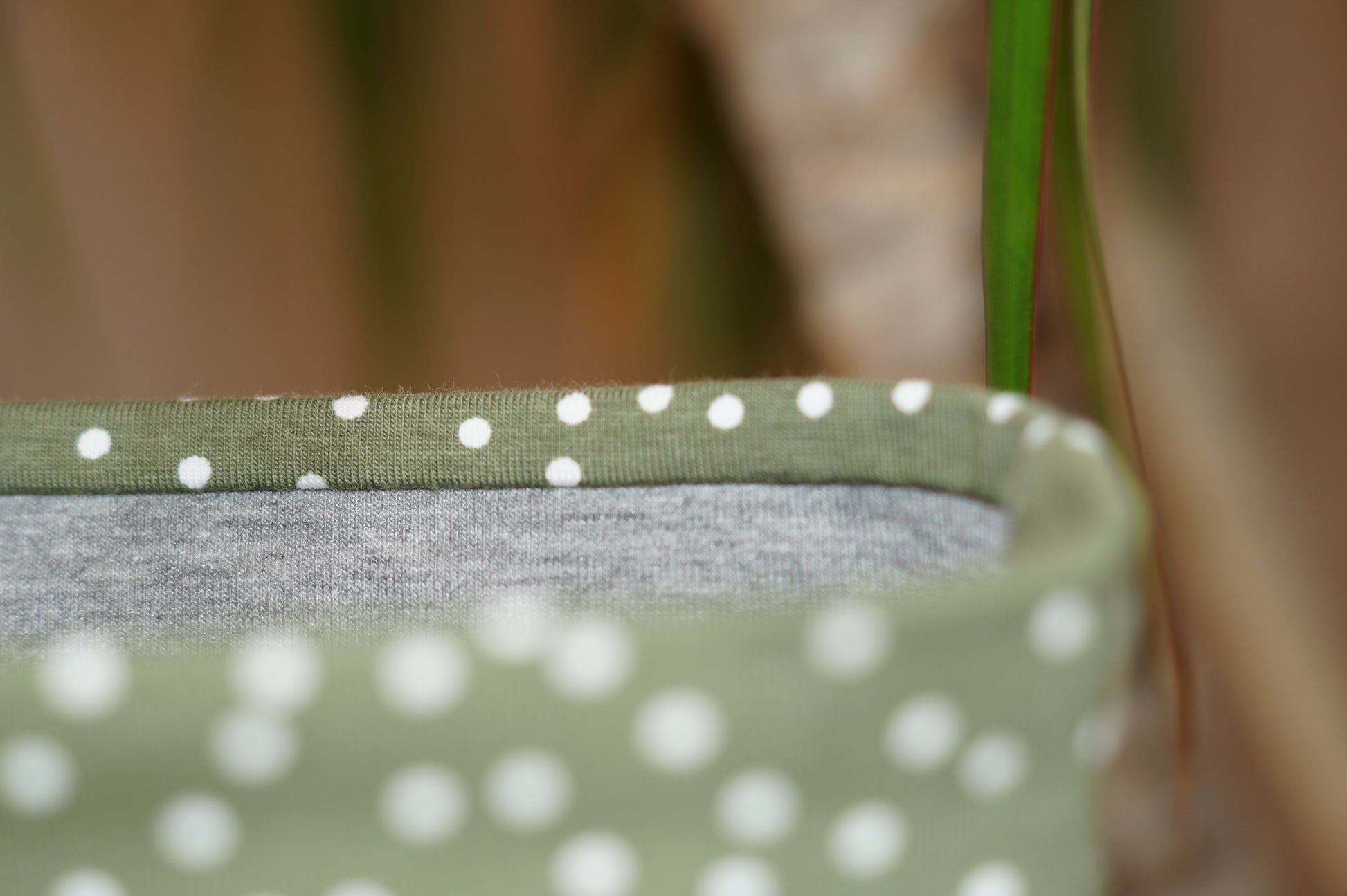 Stirnband grün Punkte Weiß Damen Jersey
