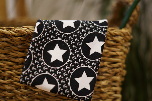 Stirnband Stern schwarz Weiß Kinder Jersey