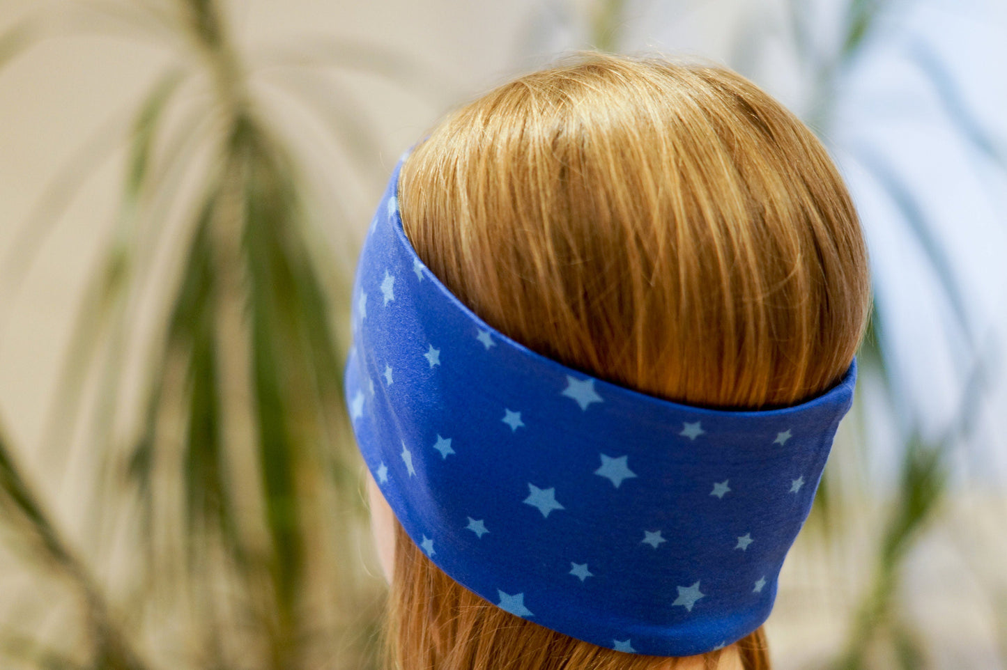 Stirnband Stern blau Kinder Jersey