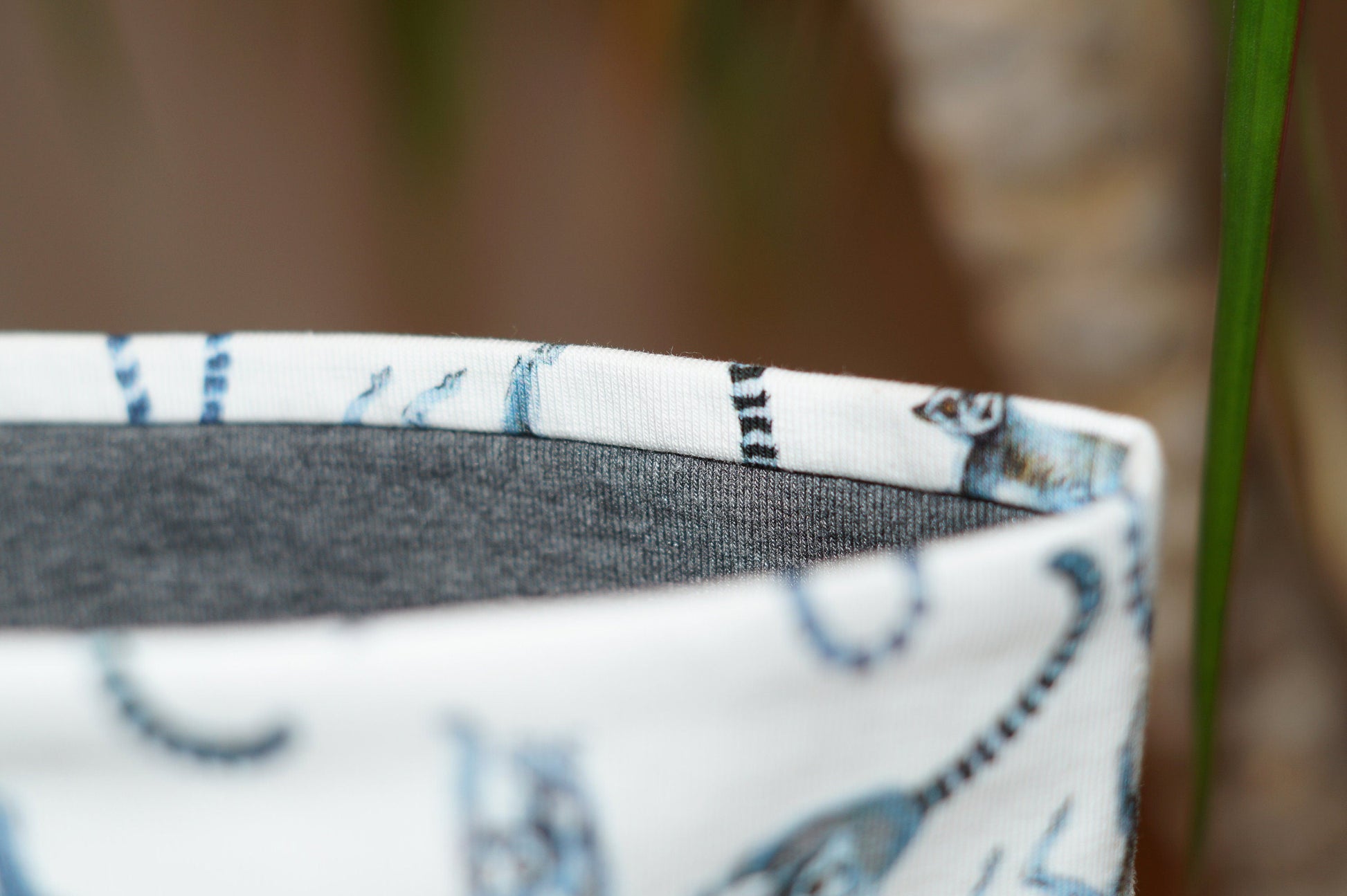 Stirnband Affe blau Weiß Kinder Jersey