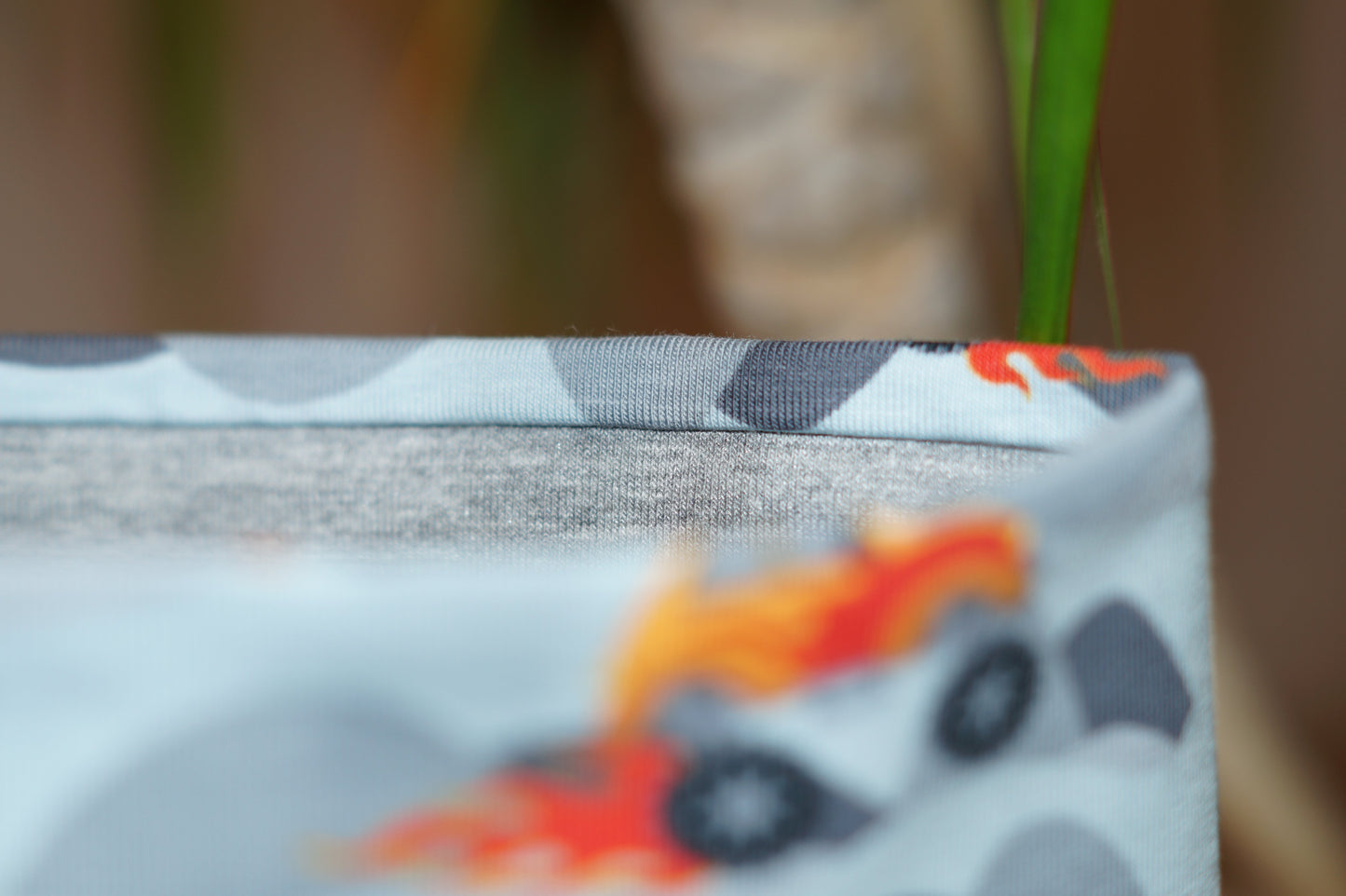 Stirnband Rennauto grau orange Kinder Jersey