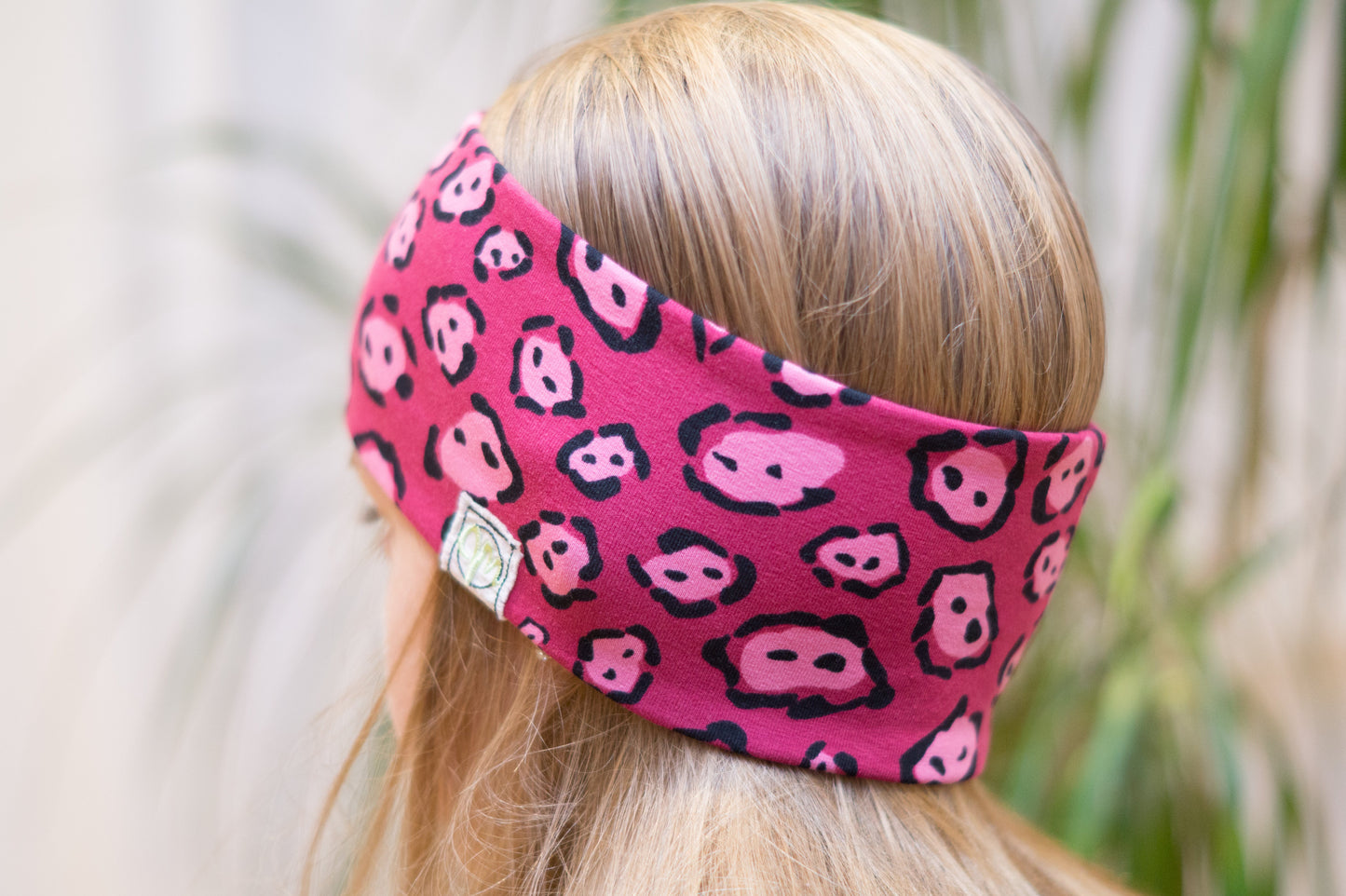 Stirnband Kekse pink rosa Kinder Feinripp