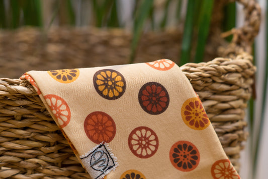 Stirnband Orangen orange rot Damen Feinripp