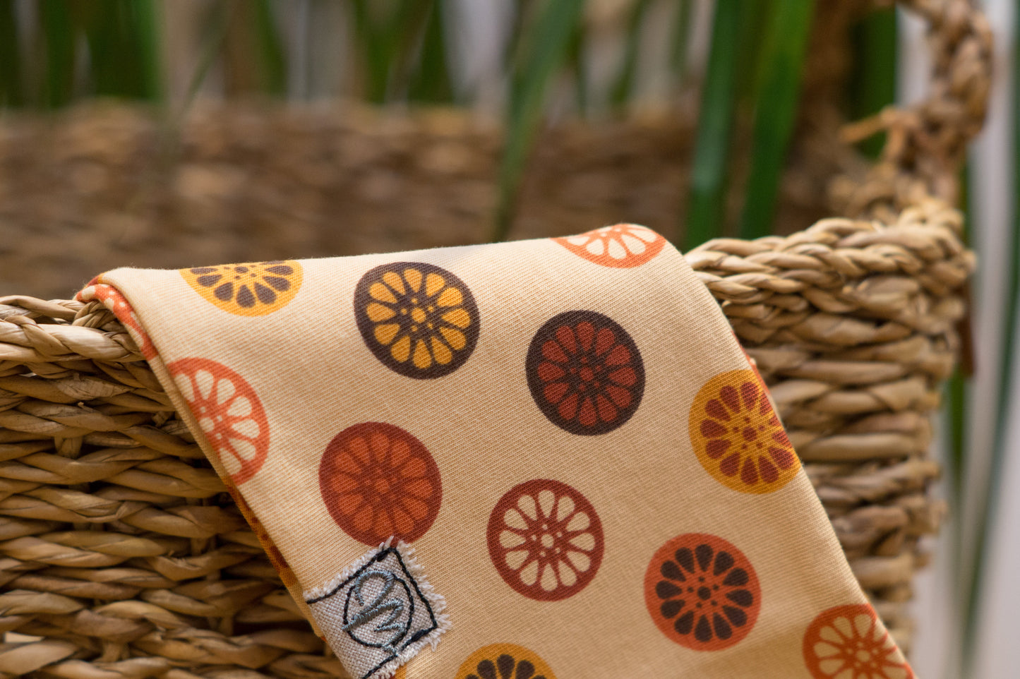 Stirnband Orangen orange rot Kinder Feinripp