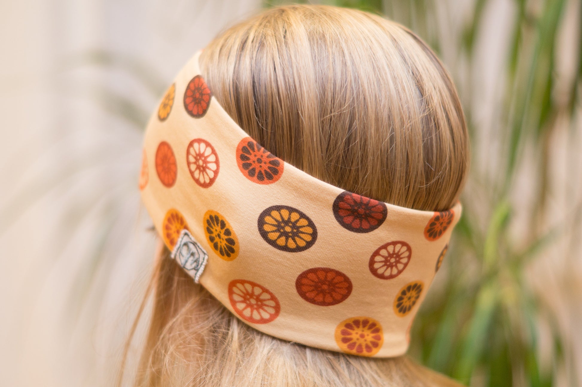 Stirnband Orangen orange rot Kinder Feinripp