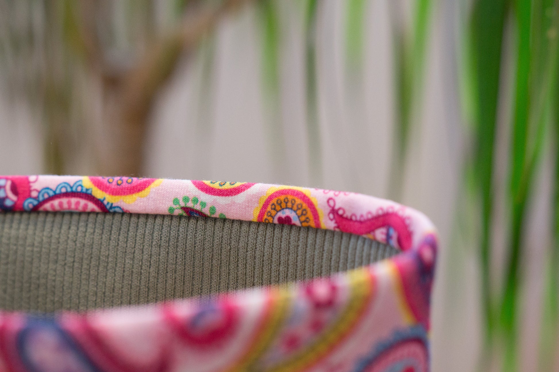 Stirnband Paisley pink Kinder Feinripp