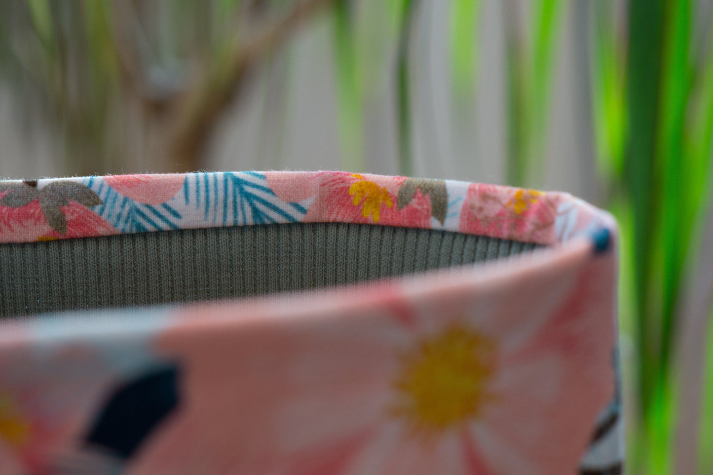 Stirnband Blumen malerisch rosa Damen Feinripp