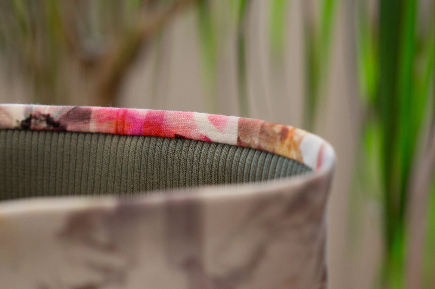 Stirnband Blumen malerisch gestreift Damen Feinripp